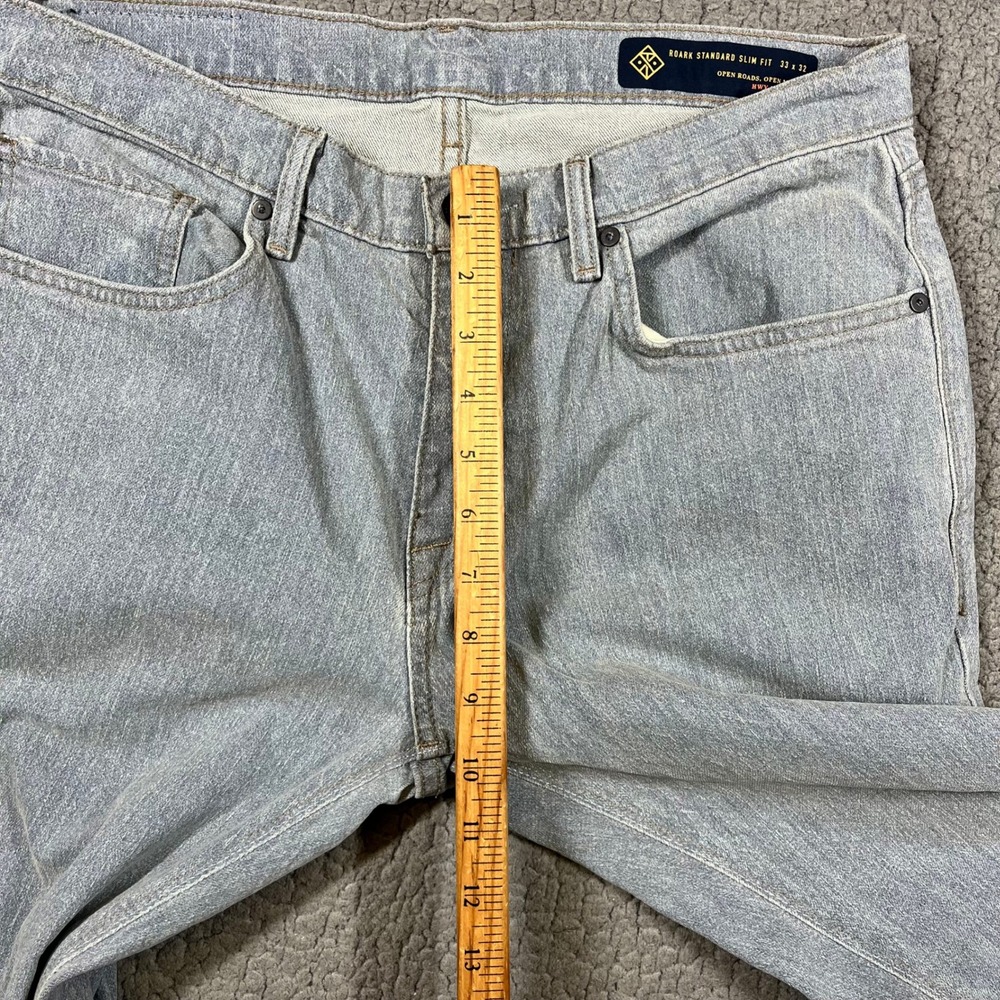 Roark Jeans HWY 133 Standard Slim Straight Mens 33x32 Light Wash RD208 Denim - Picture 11 of 14